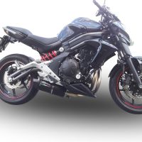 Escape compatible con Kawasaki Er 6 N - F 2012-2016, Furore Nero, Escape completo homologado y legal, incluido db killer extraíble 