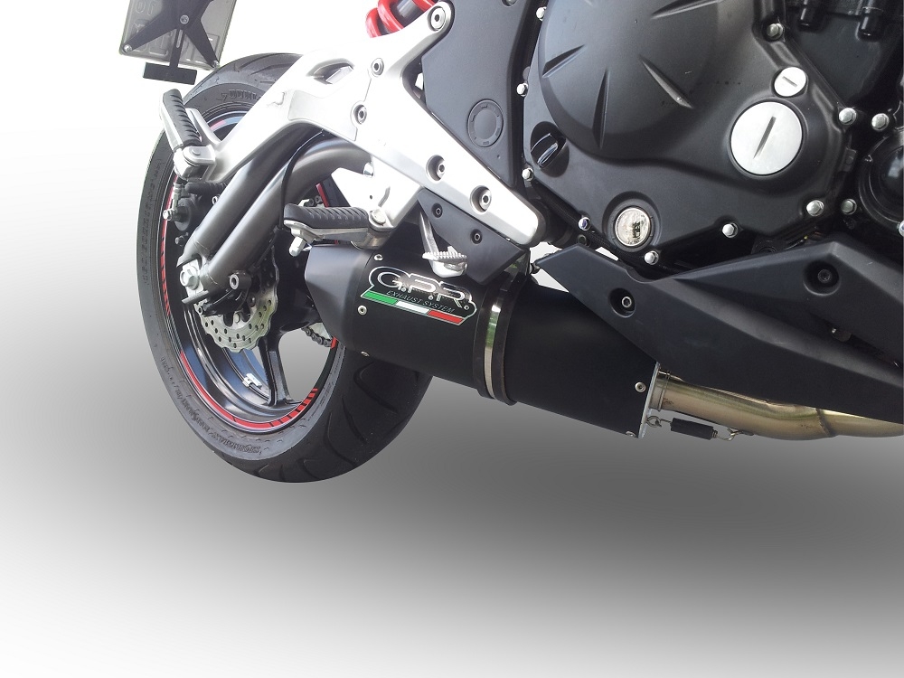 Escape compatible con Kawasaki Er 6 N - F 2012-2016, Furore Nero, Escape completo homologado y legal, incluido db killer extraíble 