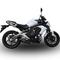Escape compatible con Kawasaki Er 6 N - F 2012-2016, Gpe Ann. Poppy, Escape completo homologado y legal, incluido db killer extraíble 