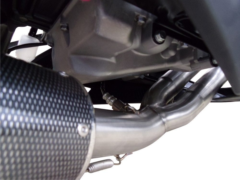 Escape compatible con Kawasaki Er 6 N - F 2012-2016, Gpe Ann. Poppy, Escape completo homologado y legal, incluido db killer extraíble 
