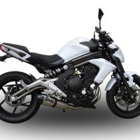 Escape compatible con Kawasaki Er 6 N - F 2012-2016, Gpe Ann. titanium, Escape completo homologado y legal, incluido db killer extraíble 