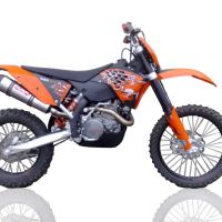 Escape compatible con Ktm EXCR 530 2007-2011, Gpe Ann. titanium, Escape legal, homologado, silenciador con db killer desmontable y tubo de conexión específico 