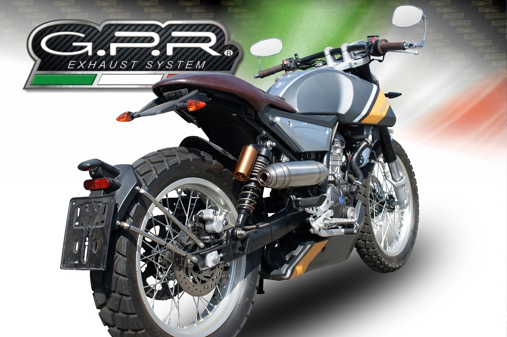 Escape compatible con F.B. Mondial Hps 125 2018-2020, Deeptone Inox, Escape racing, linea completa, suministrado con colector especifico, articulo sin homologacion 