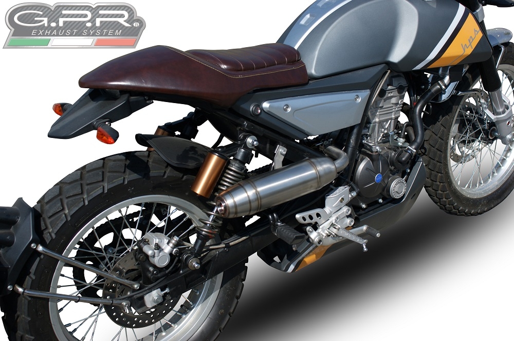 Escape compatible con F.B. Mondial Hps 125 2018-2020, Deeptone Inox, Escape racing, linea completa, suministrado con colector especifico, articulo sin homologacion 
