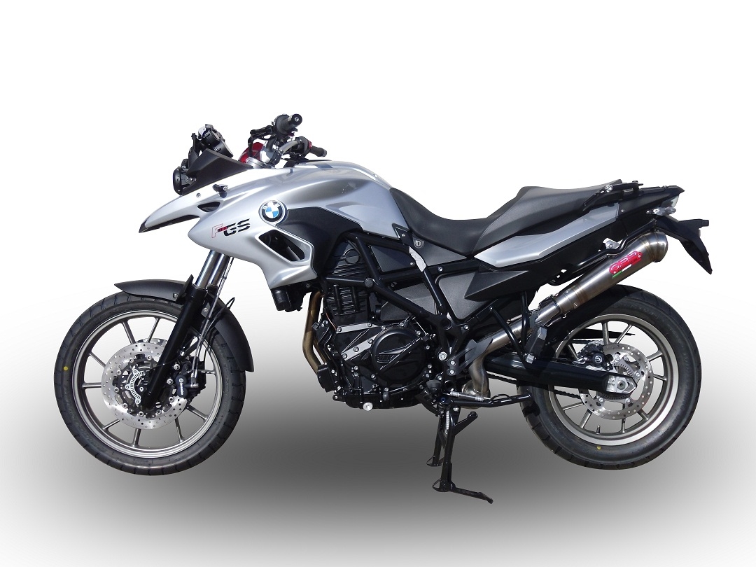 Escape compatible con Bmw F 700 Gs 2011-2015, Powercone Evo, Escape legal, homologado, silenciador con db killer desmontable y tubo de conexión específico 