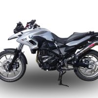 Escape compatible con Bmw F 700 Gs 2011-2015, Powercone Evo, Escape legal, homologado, silenciador con db killer desmontable y tubo de conexión específico 