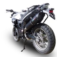 Escape compatible con Bmw F 700 Gs 2016-2018, Furore Evo4 Nero, Escape legal, homologado, silenciador con db killer desmontable y tubo de conexión específico 