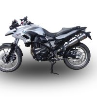 Escape compatible con Bmw F 700 Gs 2011-2015, Gpe Ann. titanium, Escape legal, homologado, silenciador con db killer desmontable y tubo de conexión específico 