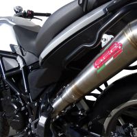 Escape compatible con Bmw F 700 Gs 2011-2015, Powercone Evo, Escape legal, homologado, silenciador con db killer desmontable y tubo de conexión específico 