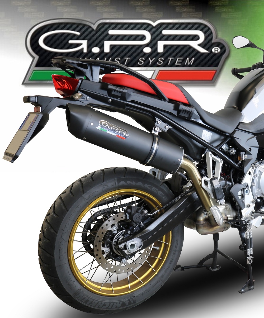 Escape compatible con Bmw F 750 Gs 2018-2020, Furore Evo4 Nero, Escape legal, homologado, silenciador con db killer desmontable y tubo de conexión específico 