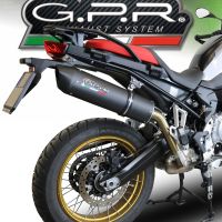 Escape compatible con Bmw F 750 Gs 2018-2020, Furore Evo4 Nero, Escape legal, homologado, silenciador con db killer desmontable y tubo de conexión específico 
