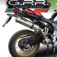 Escape compatible con Bmw F 750 Gs 2018-2020, Satinox, Escape legal, homologado, silenciador con db killer desmontable y tubo de conexión específico 