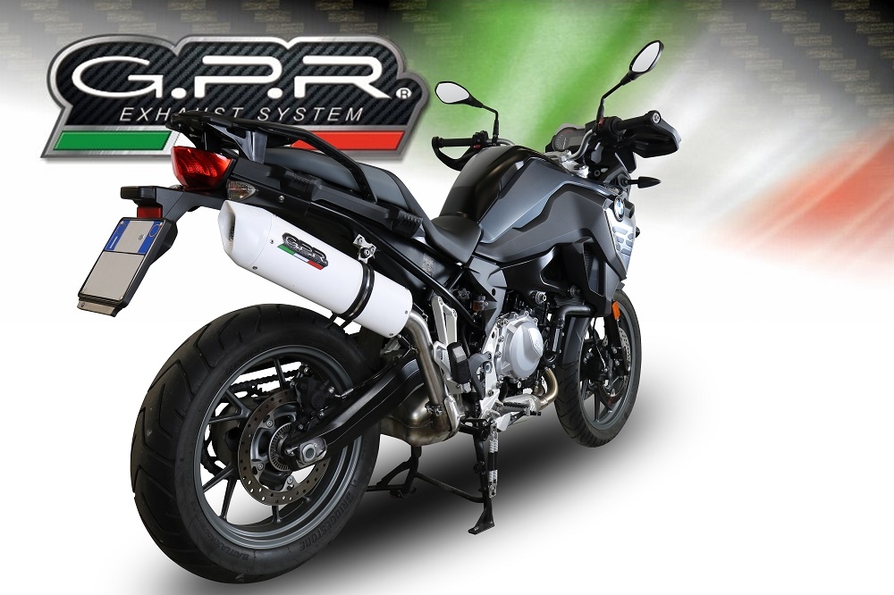 Escape compatible con Bmw F 750 Gs 2018-2020, Albus Evo4, Escape legal, homologado, silenciador con db killer desmontable y tubo de conexión específico 