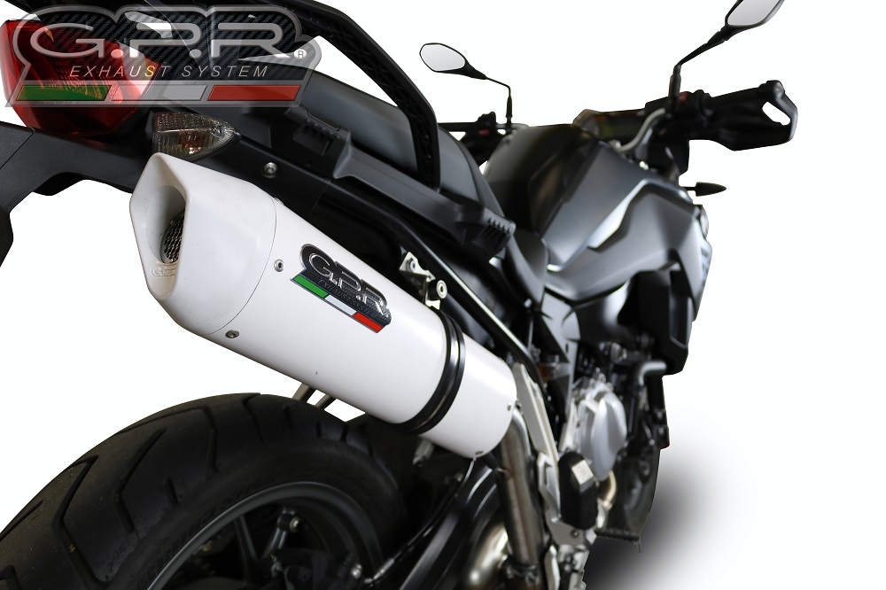 Escape compatible con Bmw F 750 Gs 2018-2020, Albus Evo4, Escape legal, homologado, silenciador con db killer desmontable y tubo de conexión específico 