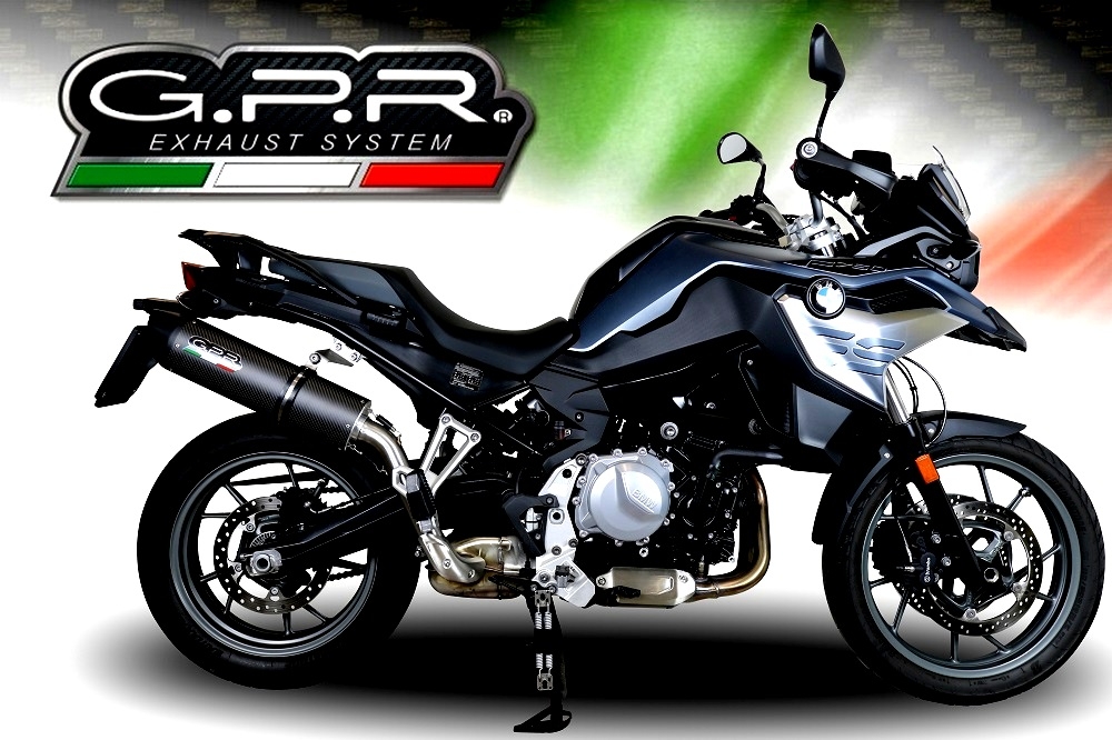 Escape compatible con Bmw F 750 Gs 2018-2020, Furore Evo4 Nero, Escape legal, homologado, silenciador con db killer desmontable y tubo de conexión específico 