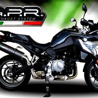 Escape compatible con Bmw F 750 Gs 2018-2020, Furore Evo4 Nero, Escape legal, homologado, silenciador con db killer desmontable y tubo de conexión específico 