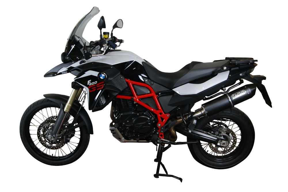 Escape compatible con Bmw F 800 GS Adventure 2016-2018, Furore Evo4 Nero, Escape legal, homologado, silenciador con db killer desmontable y tubo de conexión específico 