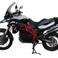 Escape compatible con Bmw F 800 GS Adventure 2016-2018, Furore Evo4 Nero, Escape legal, homologado, silenciador con db killer desmontable y tubo de conexión específico 