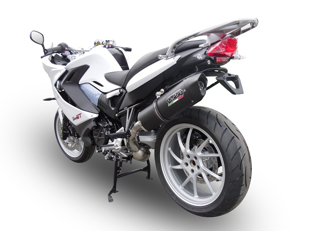 Escape compatible con Bmw F 800 Gt 2012-2016, Furore Nero, Escape legal, homologado, silenciador con db killer desmontable y tubo de conexión específico 