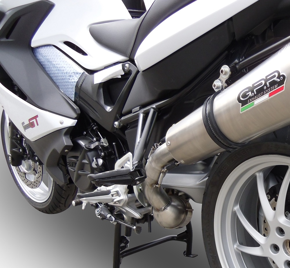 Escape compatible con Bmw F 800 Gt 2012-2016, Gpe Ann. titanium, Escape legal, homologado, silenciador con db killer desmontable y tubo de conexión específico 
