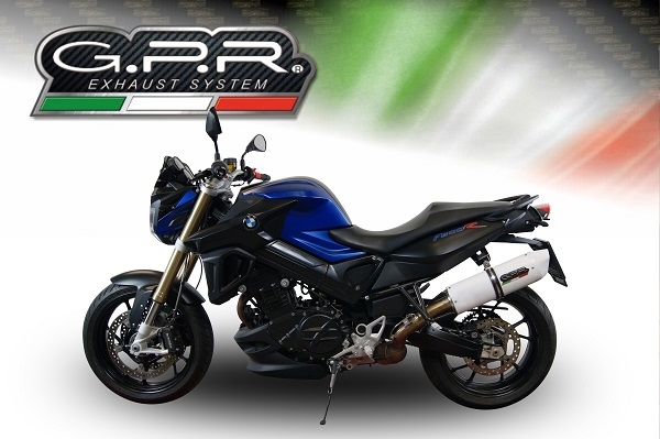 Escape compatible con Bmw F 800 R 2017-2019, Albus Evo4, Escape legal, homologado, silenciador con db killer desmontable y tubo de conexión específico 