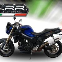 Escape compatible con Bmw F 800 R 2017-2019, Albus Evo4, Escape legal, homologado, silenciador con db killer desmontable y tubo de conexión específico 