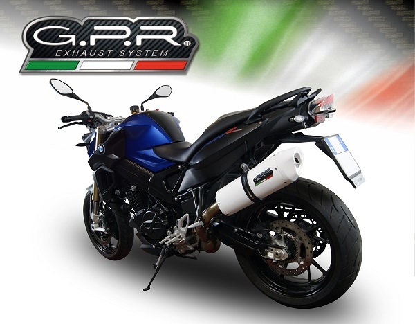 Escape compatible con Bmw F 800 R 2017-2019, Albus Evo4, Escape legal, homologado, silenciador con db killer desmontable y tubo de conexión específico 