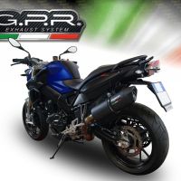 Escape compatible con Bmw F 800 R 2017-2019, Furore Evo4 Nero, Escape legal, homologado, silenciador con db killer desmontable y tubo de conexión específico 