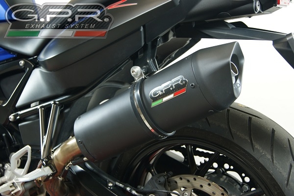 Escape compatible con Bmw F 800 R 2017-2019, Furore Evo4 Nero, Escape legal, homologado, silenciador con db killer desmontable y tubo de conexión específico 