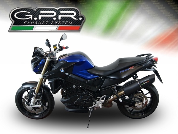 Escape compatible con Bmw F 800 R 2017-2019, Furore Evo4 Nero, Escape legal, homologado, silenciador con db killer desmontable y tubo de conexión específico 