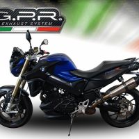 Escape compatible con Bmw F 800 R 2017-2019, GP Evo4 Titanium, Escape legal, homologado, silenciador con db killer desmontable y tubo de conexión específico 