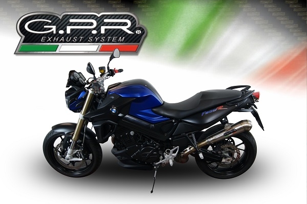 Escape compatible con Bmw F 800 R 2009-2014, Powercone Evo, Escape legal, homologado, silenciador con db killer desmontable y tubo de conexión específico 