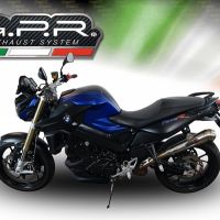 Escape compatible con Bmw F 800 R 2009-2014, Powercone Evo, Escape legal, homologado, silenciador con db killer desmontable y tubo de conexión específico 