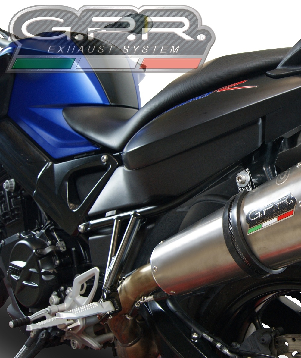 Escape compatible con Bmw F 800 R 2017-2019, GP Evo4 Titanium, Escape legal, homologado, silenciador con db killer desmontable y tubo de conexión específico 