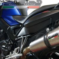 Escape compatible con Bmw F 800 R 2017-2019, GP Evo4 Titanium, Escape legal, homologado, silenciador con db killer desmontable y tubo de conexión específico 