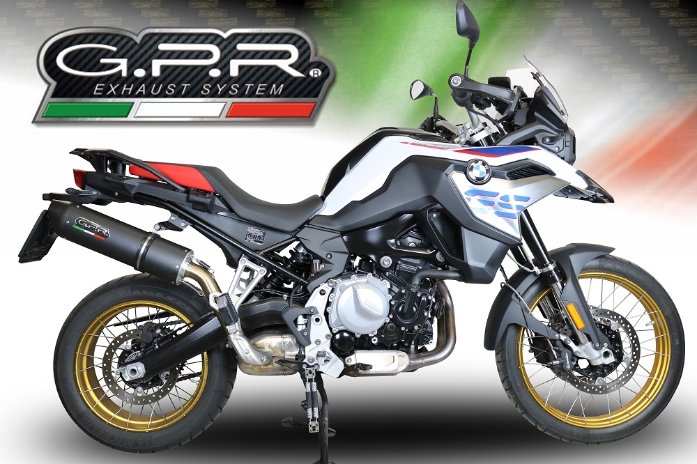 Escape compatible con Bmw F 850 Gs -Adventure 2018-2020, Furore Evo4 Nero, Escape legal, homologado, silenciador con db killer desmontable y tubo de conexión específico 