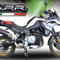 Escape compatible con Bmw F 850 Gs -Adventure 2018-2020, Furore Evo4 Nero, Escape legal, homologado, silenciador con db killer desmontable y tubo de conexión específico 