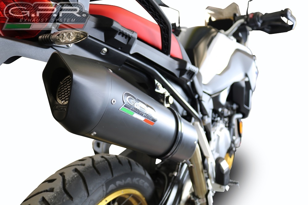 Escape compatible con Bmw F 850 Gs -Adventure 2018-2020, Furore Evo4 Nero, Escape legal, homologado, silenciador con db killer desmontable y tubo de conexión específico 
