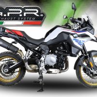Escape compatible con Bmw F 850 Gs -Adventure 2021-2024, GP Evo4 Black Titanium, Escape legal, homologado, silenciador con db killer desmontable y tubo de conexión específico 