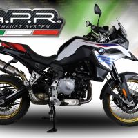 Escape compatible con Bmw F 850 Gs -Adventure 2018-2020, GP Evo4 Titanium, Escape legal, homologado, silenciador con db killer desmontable y tubo de conexión específico 