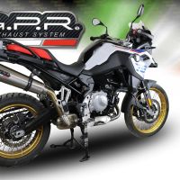 Escape compatible con Bmw F 850 Gs -Adventure 2018-2020, GP Evo4 Titanium, Escape legal, homologado, silenciador con db killer desmontable y tubo de conexión específico 