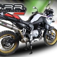 Escape compatible con Bmw F 850 Gs -Adventure 2021-2024, M3 Inox , Escape legal, homologado, silenciador con db killer desmontable y tubo de conexión específico 