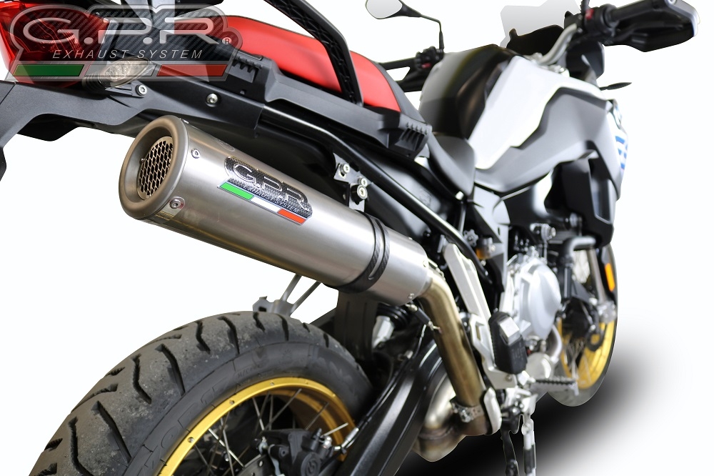 Escape compatible con Bmw F 850 Gs -Adventure 2021-2024, M3 Inox , Escape legal, homologado, silenciador con db killer desmontable y tubo de conexión específico 