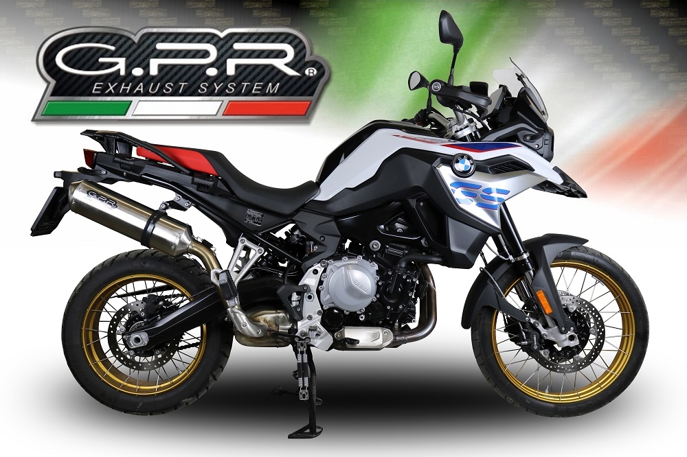 Escape compatible con Bmw F 850 Gs -Adventure 2018-2020, Satinox , Escape legal, homologado, silenciador con db killer desmontable y tubo de conexión específico 