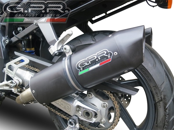 Escape compatible con Aprilia Sl -Falco 1000 2000-2004, Furore Nero, Par de terminales de escape homologados, con db killer extraíbles y tubos de conexión específicos 