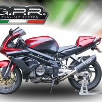 Escape compatible con Aprilia Sl -Falco 1000 2000-2004, Furore Nero, Par de terminales de escape homologados, con db killer extraíbles y tubos de conexión específicos 
