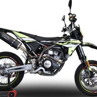 Escape compatible con Fantic Motor 125 M Performance 2019-2020, Furore Poppy, Escape legal, homologado, silenciador con db killer desmontable y tubo de conexión específico 
