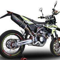 Escape compatible con Fantic Motor 125 M Performance 2019-2020, Furore Nero, Escape legal, homologado, silenciador con db killer desmontable y tubo de conexión específico 