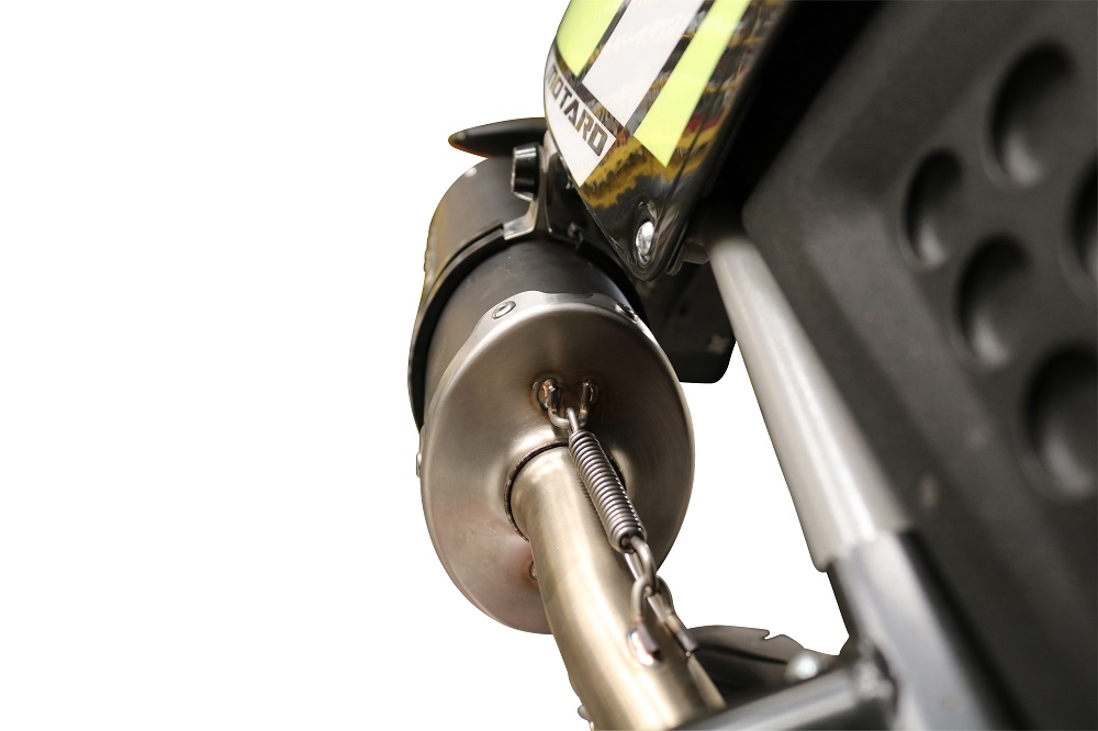 Escape compatible con Fantic Motor 125 M Performance 2019-2020, Furore Nero, Escape legal, homologado, silenciador con db killer desmontable y tubo de conexión específico 