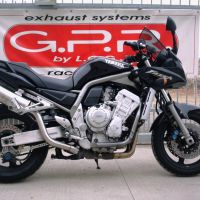 Escape compatible con Yamaha Fzs 1000 Fazer 2001-2005, Trioval, Escape legal, homologado, silenciador con db killer desmontable y tubo de conexión específico 